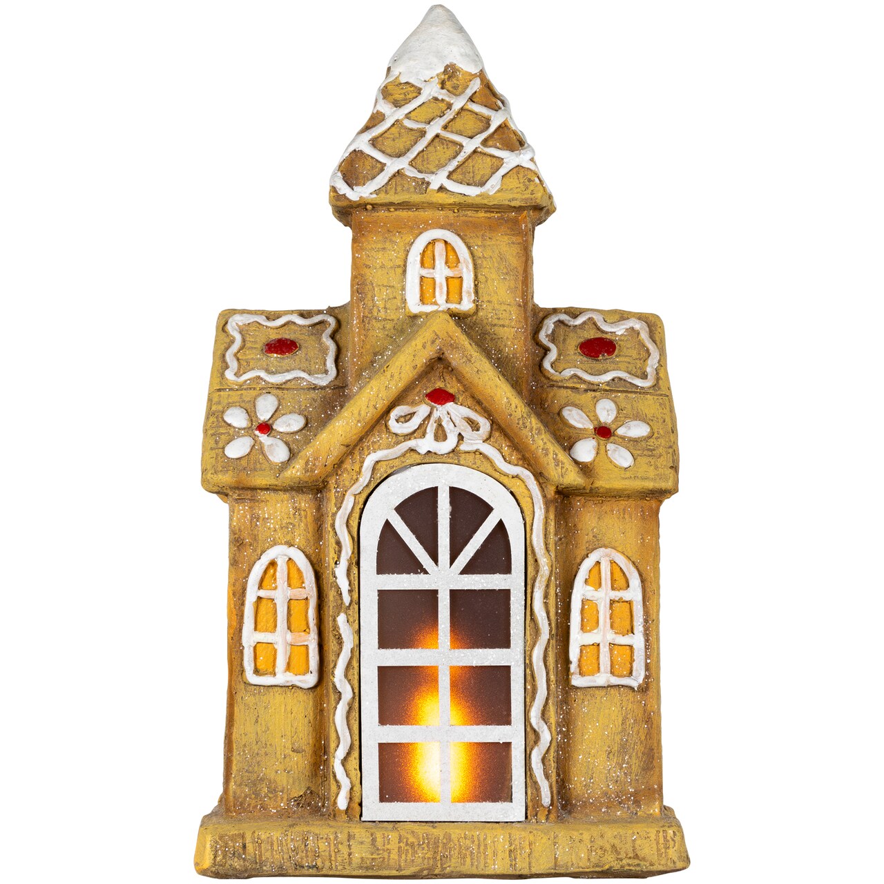 Northlight LED Lighted Gingerbread House with Icing Accents Christmas Decoration - 16"